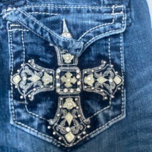 Miss Me Embellished Lowrise bootcut jeans size 27